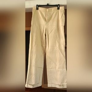 Ralph Lauren cotton tan chino cuff pant 12